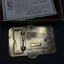 Vintage Official Statue Of Liberty Commerative Belt Buckle