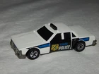 Vintage Hot Wheels Crack-Ups "Crash Patrol" White Police Car~1985~Blackwalls