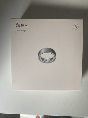 OURA Ring Gen 4, gebürstetes Silber Größe 8 BRANDNEU versiegelt in Box