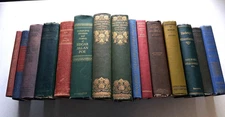 Vintage Decorative Books - Lot of 15 - Mixed Colors - Shelf Display / Decor
