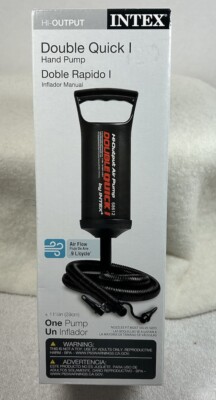Intex Double Quick Hand Pump Air Pump for Inflatables Nozzles New in box 