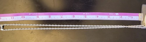 Italy Sterling Necklace Figaro 24" Inch Men Bullion-925 Silver 72 Gram Vtg Chain - Picture 2 of 6