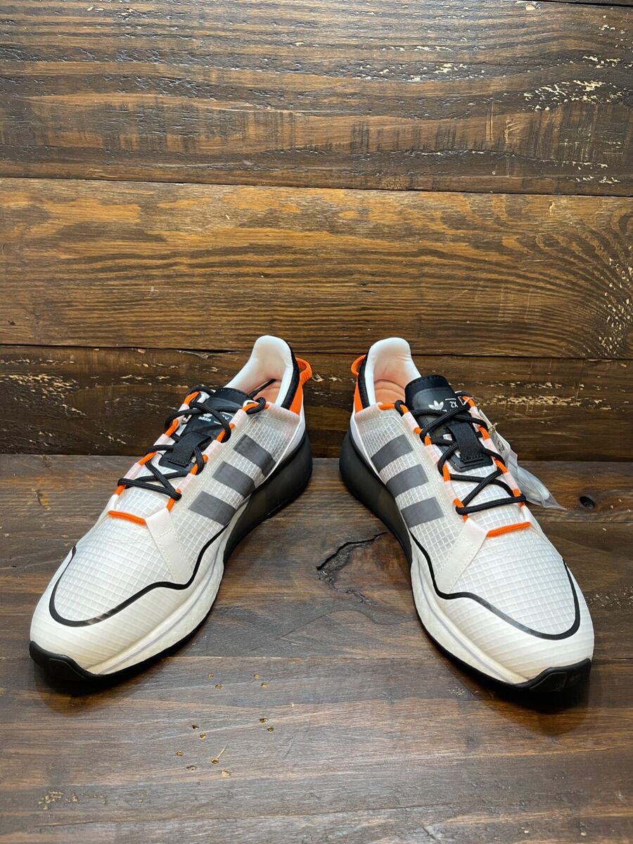 Adidas ZX 2K Boost Pure Men's Shoes Cloud White-Grey Three-Orange H06568 Adidas ZX 2K Boost Pure Men's Shoes Cloud White-Grey Three-Orange H06568