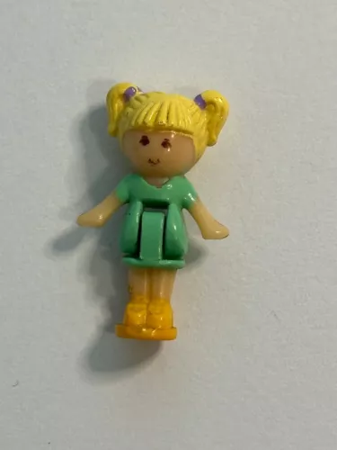 Vintage Bluebird 1990 Polly Pocket Writing Drawing Case Tiny Tina Doll Figure