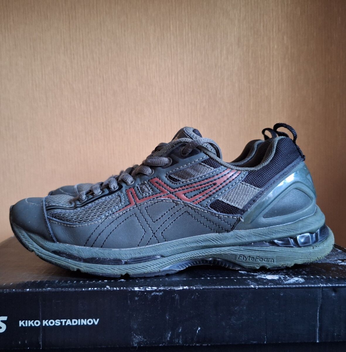 Size 7.5 - ASICS Kiko Kostadinov x Gel Burz 2 Forrest for Size 7.5 - ASICS Kiko Kostadinov x Gel Burz 2 Forrest for