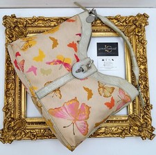 Valentino Garavani Hobo Shoulder Bag In Hemp And Leather With Butterflies