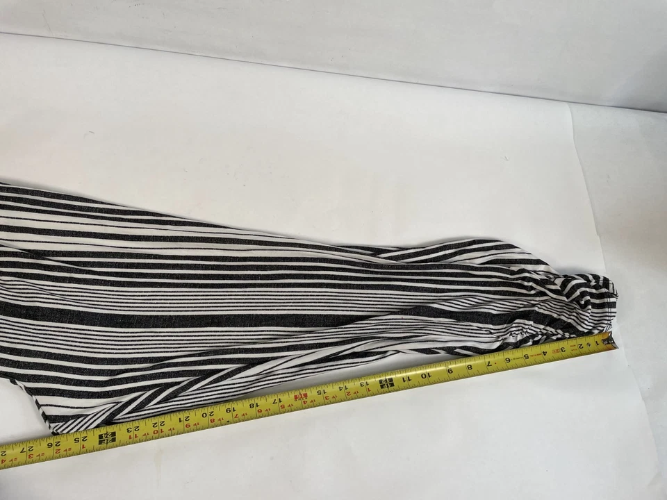 Derek Heart Women’s Black / White Striped Strapless Jumpsuit Romper Size M - Image 4 of 4