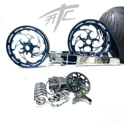 みみ　no11 300 FAT TIRE KIT MISTY MIDNIGHT WHEELS CHROME ARM 06-11 KAWASAKI