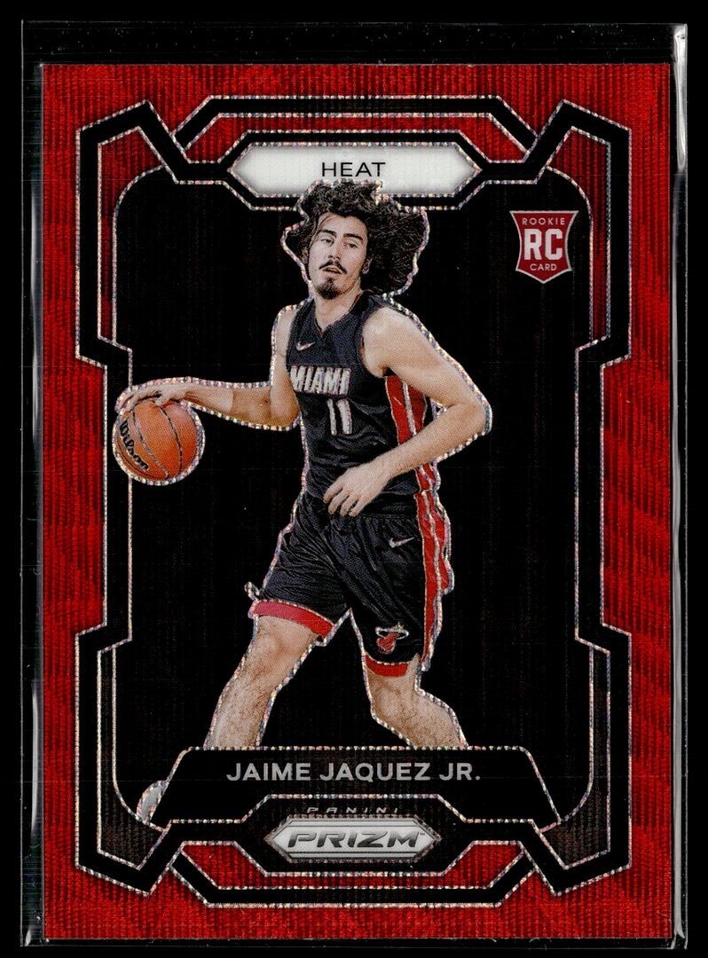 2023-24 PRIZM RUBY WAVE ROOKIE 137 Jaime Jaquez Jr. Miami Heat