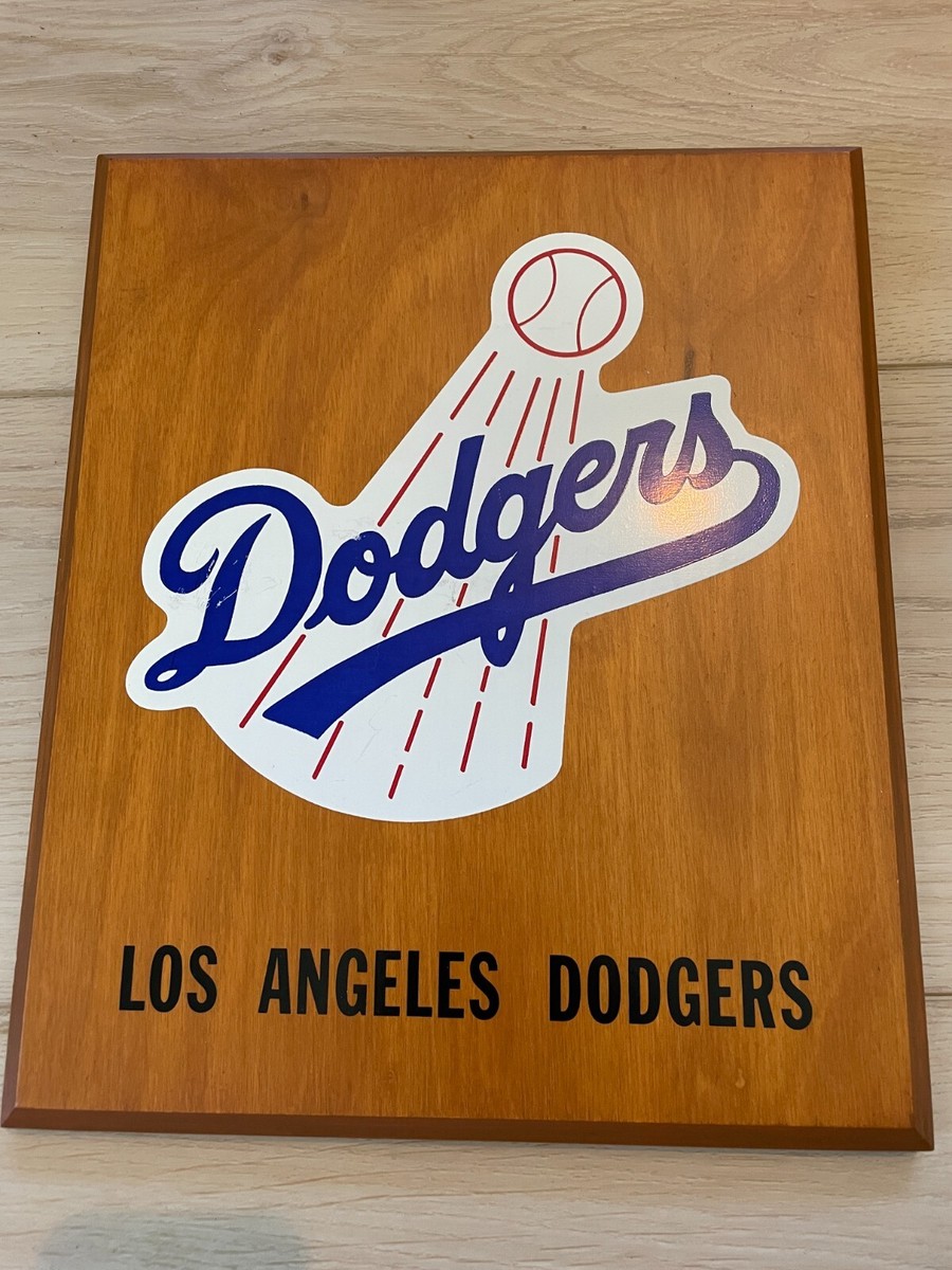 Vintage Los Angeles Dodgers Wooden Plaque 11.5