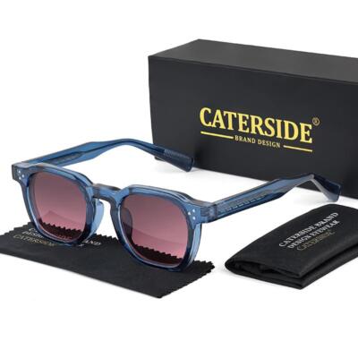 Caterside Retro Punk Men Sunglasses Small Frame Square Personalized Design Sun