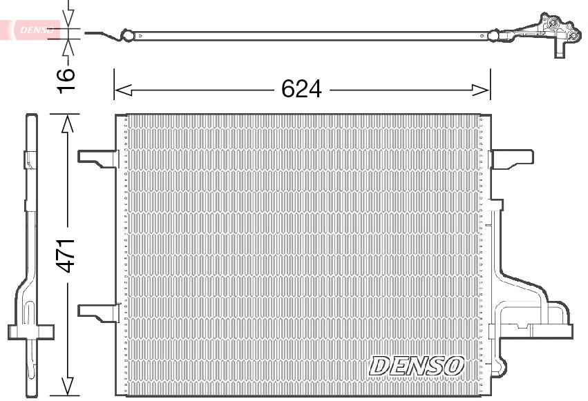 DENSO DCN10027 Condenser, air conditioning for FORD