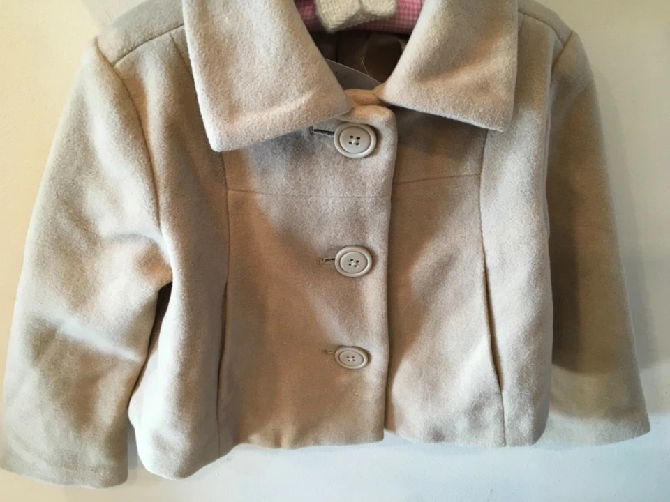 Abrigo/Chaqueta Gymboree Niñas Talla 5 Mezcla Lana Camel Nuevo con Etiquetas $48 Foto 2 de 4