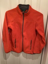 LL Bean Fleece jacket orange-youth size L 14-16 