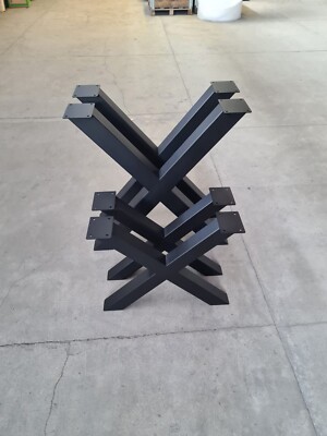 Tischgestell X Tisch COUCHTISCH Loft Tischbeine massiv stabil schwarz  DESIGN 