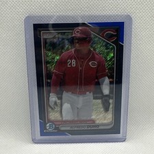 2024 Bowman Alfredo Duno Chrome Prospects Blue Shimmer Refractor #123/150 Reds