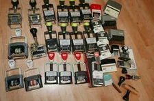 34 Assorted Used Office Rubber Stampers Cosco 2000 Plus Trodat Classix etc