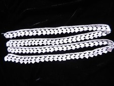 schmale  Schrankborte, handgehäkelt, 2x 98cm, 100% BW