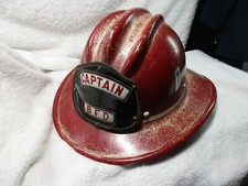 Captain #1 BFD ED Bullard Co. SF USA Hard Boiled hat/Liner FIBERGLASS leather