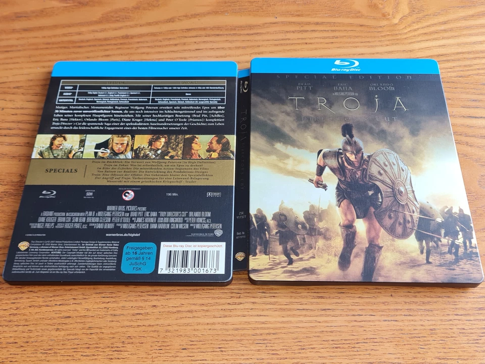 TROY 'Director's Cut' Blu-ray steelbook rare OOP German import region b free abc - Image 3 of 4