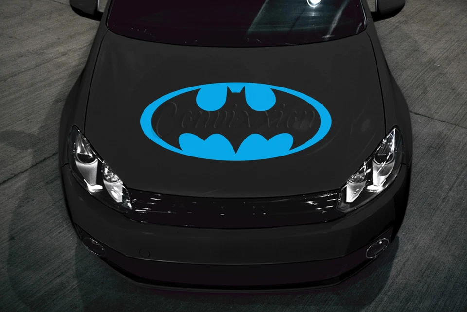 Adesivo clássico Batman capô carro caminhão porta vidro vinil 32" x 16,5" cor única - Imagem 2 de 4