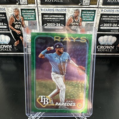 2024 Topps Series 2 Baseball Isaac Paredes Green Foilboard /499 #392 Tampa Bay