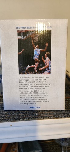 Sacramento Kings The First Basket Reggie Theus Bobblehead pallacanestro NBA - Foto 2 di 2