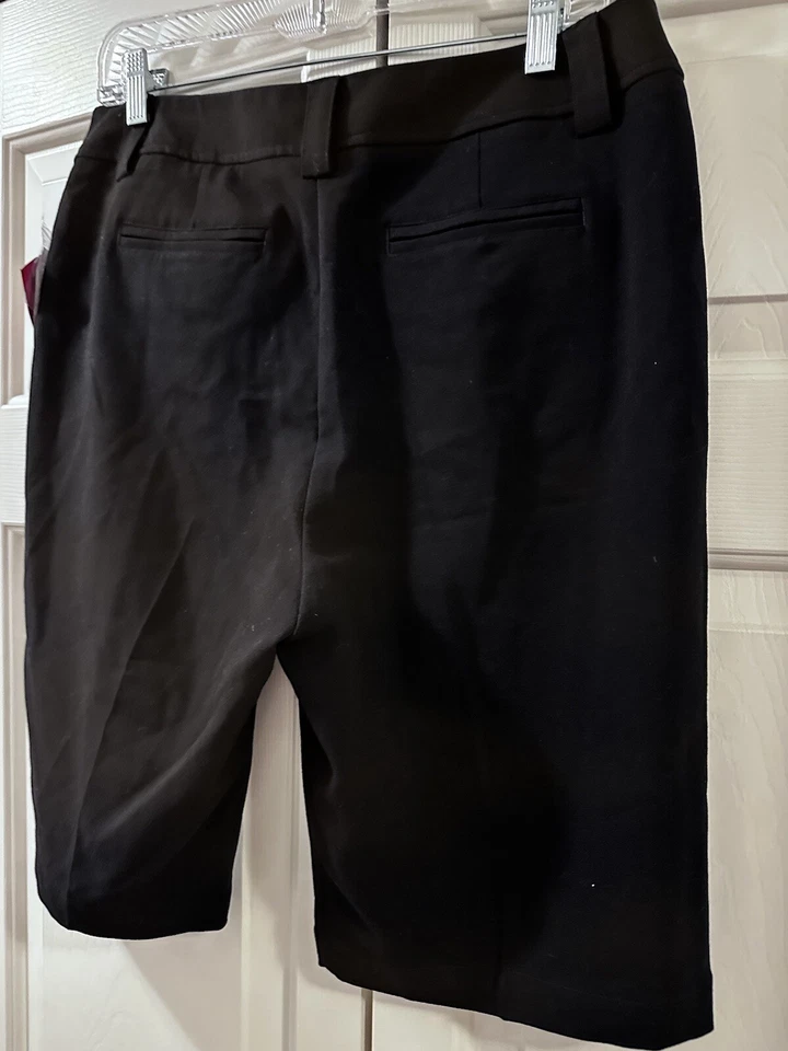  Pantalones Cortos para Caminar Style & Co Bermudas de Tiro Medio City Negro Profundo talla 10 Nuevos Foto 2 de 4