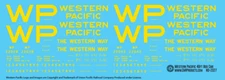 N Scale - Western Pacific 40ft Box Car Decals
