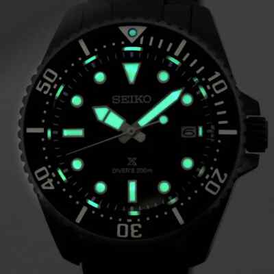 Seiko Prospex SBDJ063 Black Dial Diver Scuba Solar Stainless Watch