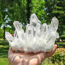 Cluster Natural White Crystal Unique Texture Crystal Home Decor Meditation Art
