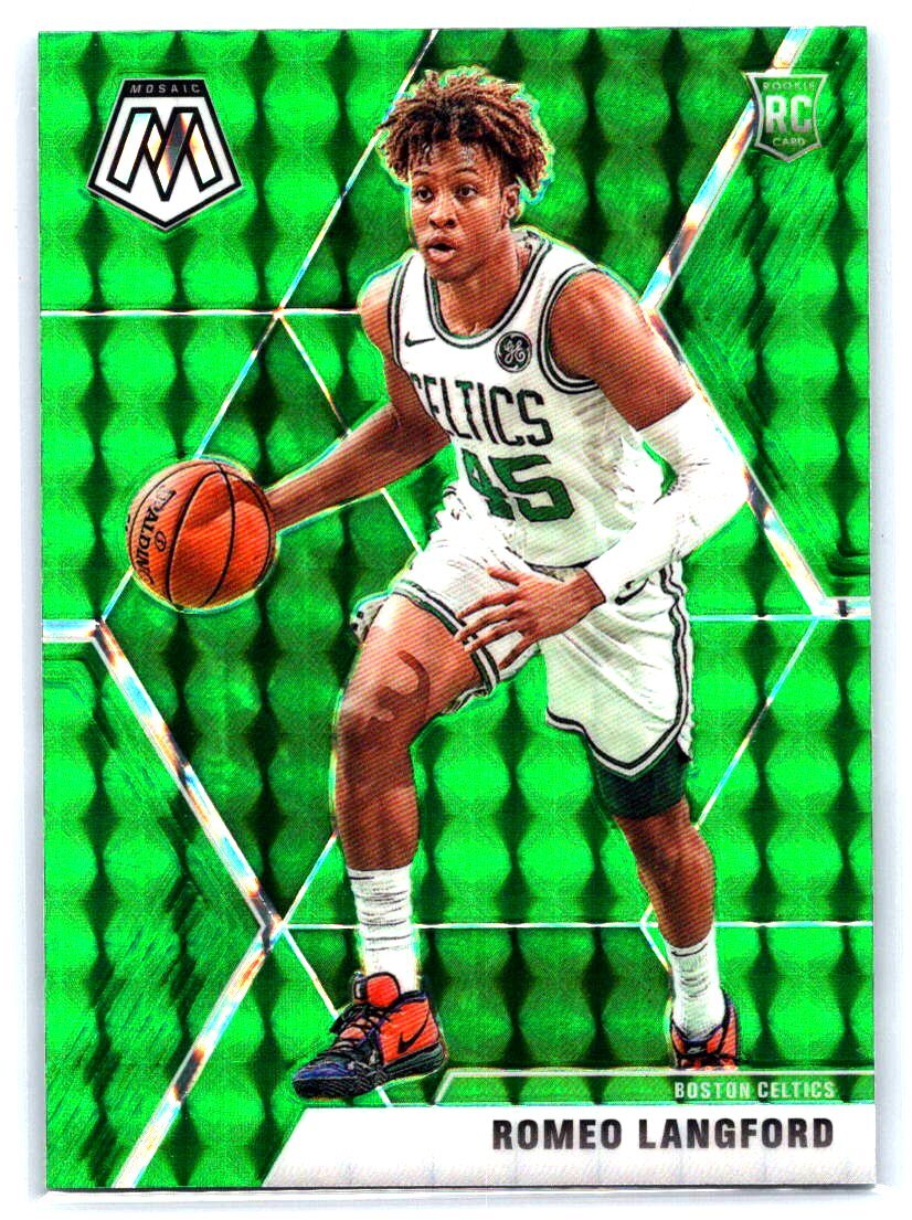 2019-20 Panini Mosaic #233 Romeo Langford Green Prizm