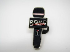 Vintage Collectible Pin: ROME Microphone Design