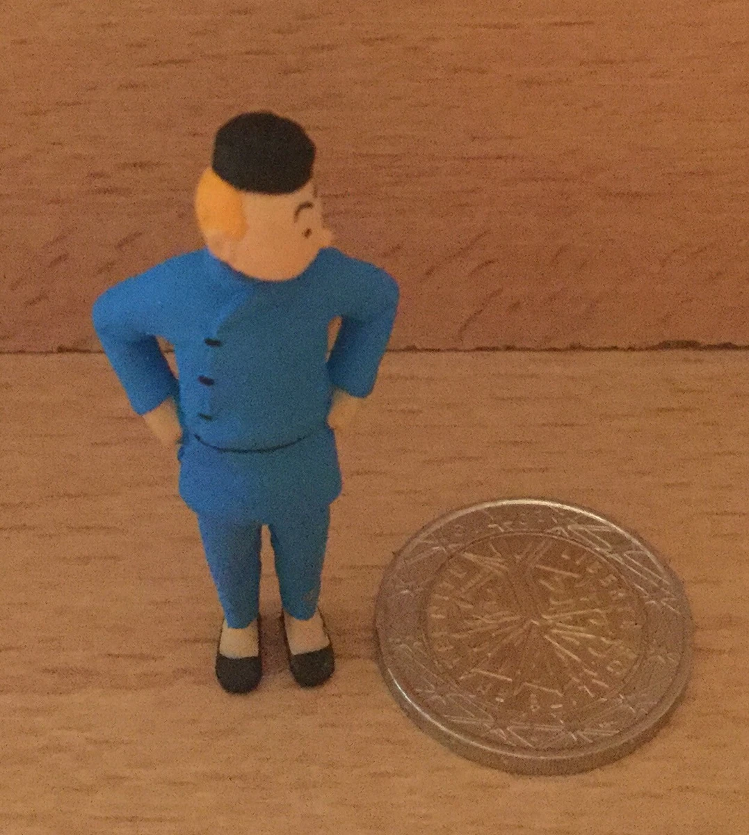 FIGURINE PVC MOULINSART TINTIN KUIFJE HERGE 2011 TAILLE MINI CHINOIS LOTUS BLEU
