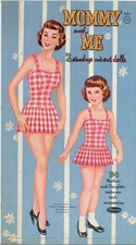 VINTAGE 1960 MOMMY & ME PAPER DOLLS ~CUTE LASER REPRODUCTION~ORIG. SIZE UNCUT