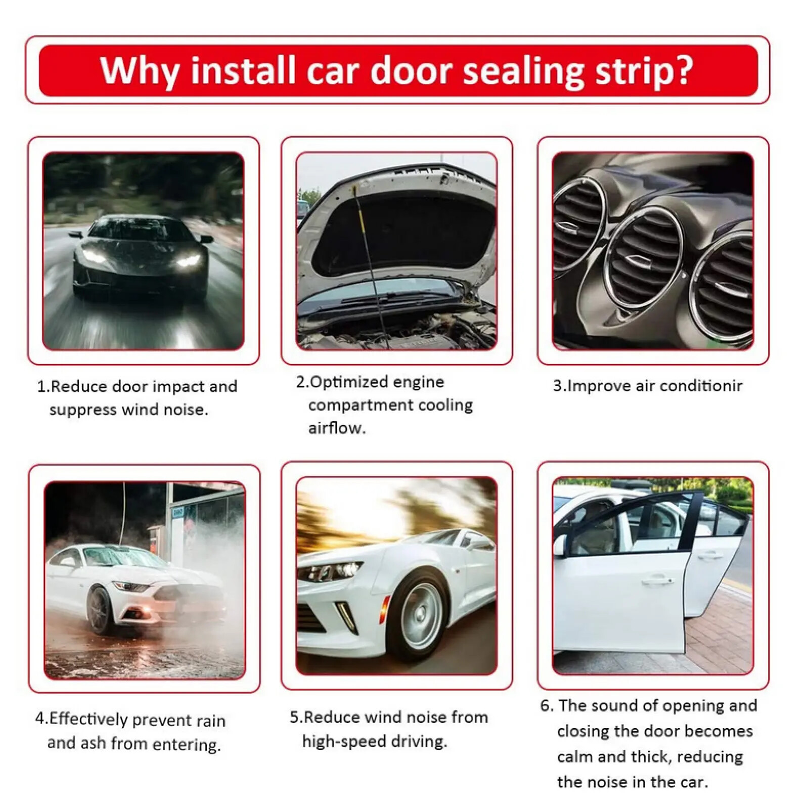 Universal U Shape W/Top Bulb Rubber Seal Weather Strip Door Edge Moulding Trim