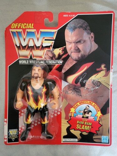Wwf Wwe Bam Bam Bigelow Hasbro Series 8 Moc Carded...
