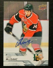 2018-19 18/19 Upper Deck CHL AUTO #14 Jared McIsaac Halifax Mooseheads