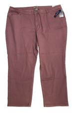 Catherines NEW Jegging Denim Jeans 3XWP Mauve High Rise Stretch 48"W 27"L Petite