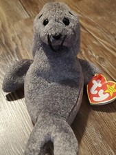 Ty Beanie Babies Original Rare Retired Slippery the Seal with Errors