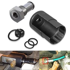 ICP Oil Fuel Rail Adapter IPR Valve Air Test Fitting Tool for 2003-10 Ford 6.0L*