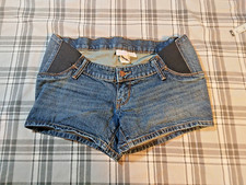 Isabel Maternity Midi Short Denim Shorts Blue...