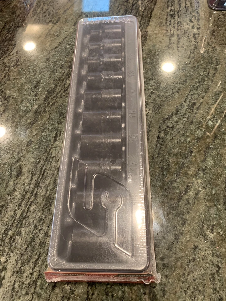 Snap-on 310immya 1/2" drive 10 thru 19 mm 6-point shallow impact socket set - Image 2 of 4