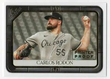 CARLOS RODON 2021 Topps Gallery Printer Proof #64 MLB White Sox  ID:31726