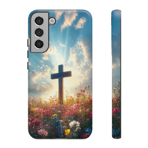 For iPhone | Samsung Galaxy | Pixel Phone Case - Cross Wildflower Sunrise - 第 201/256 張圖片