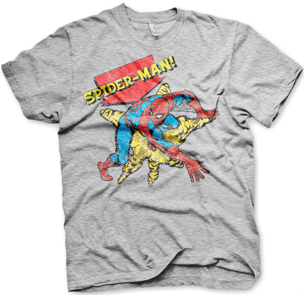 SPIDERMAN Retro MARVEL T-Shirt camiseta cotton officially licensed
