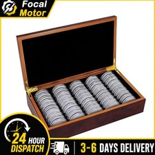 50 X 46Mm Wooden Storage Box For Coin Capsules Collection Holder US Stock