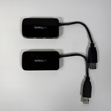 StarTech ST4300MINU3B 4-Port USB 3.0 Mini Hub Black Lot of 2 TESTED 100% WORKING