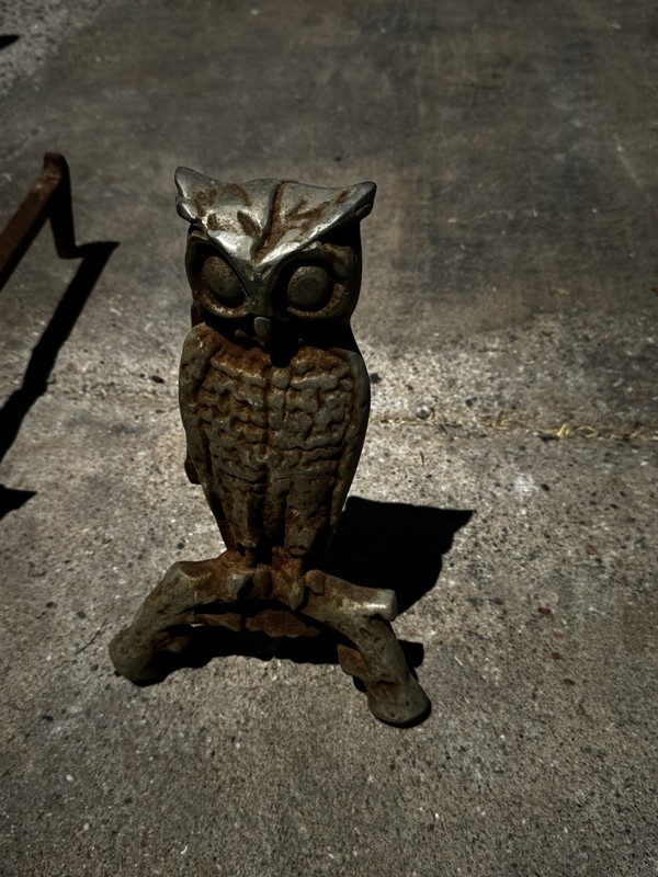 Cast iron fireplace owls ￼
