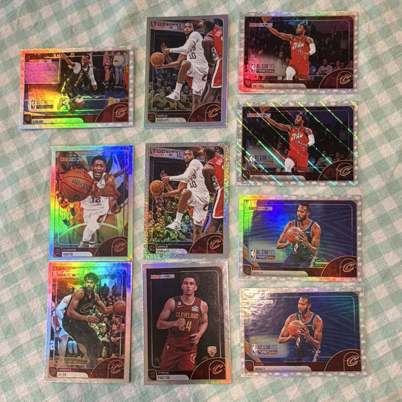 Panini NBA Hoops 2023-24 NBA Cavaliers 9-Card Lot Garland Mitchell Mobley